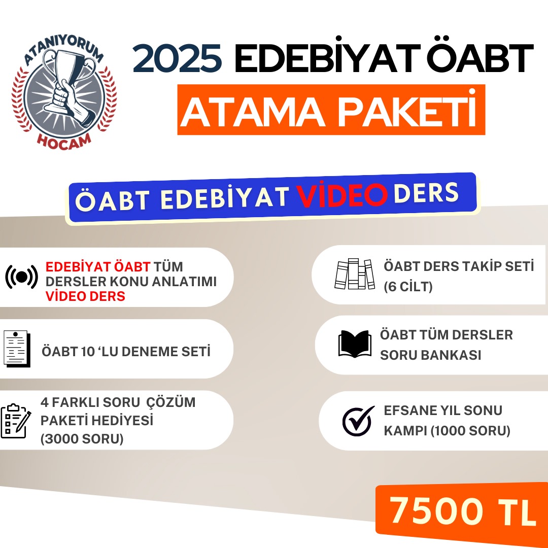 2025 ÖABT Edebiyat Efsane VİDEO Paket