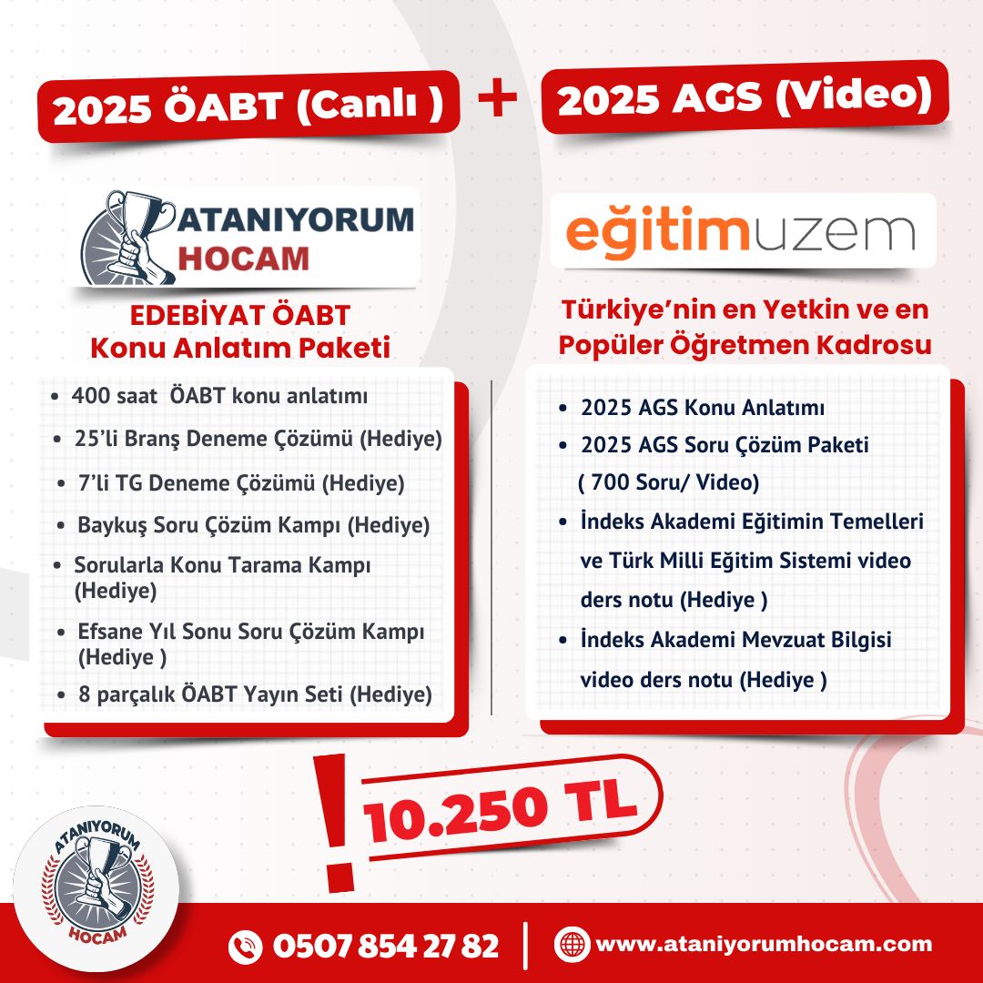 ÖABT Edebiyat ( Canlı ) + MEB-AGS (Video Kayıt)