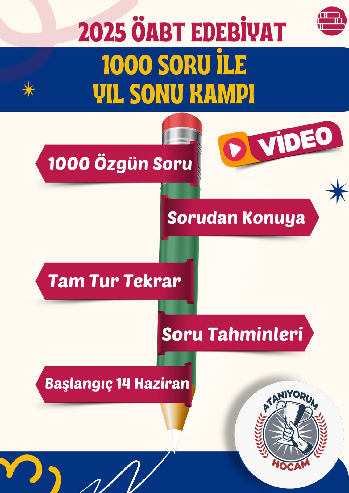 2025 ÖABT EDEBİYAT 1000 SORU GENEL TEKRAR KAMPI ( Video Paket) 